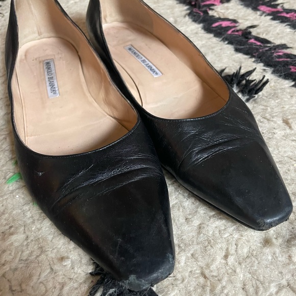 Black leather ballet flats - Picture 4 of 7